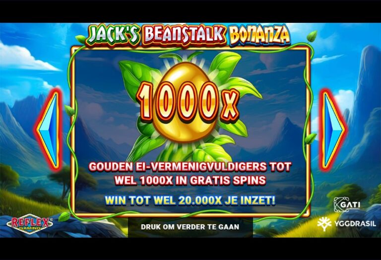 Screenshot 1 van Jack’s Beanstalk Bonanza
